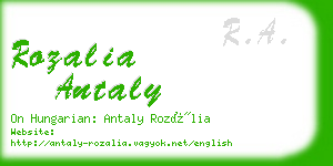 rozalia antaly business card